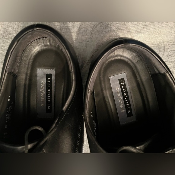 Florsheim Men’s Size  12 Black Leather Dress Shoe worn once - Picture 6 of 11
